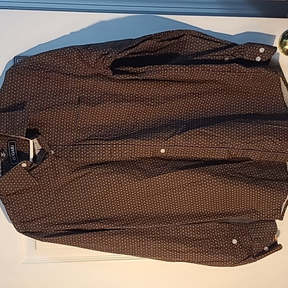 Bogari Men’s Size 16 1/4 35 Med Dress Shirt  Long Sleeve Career  $59